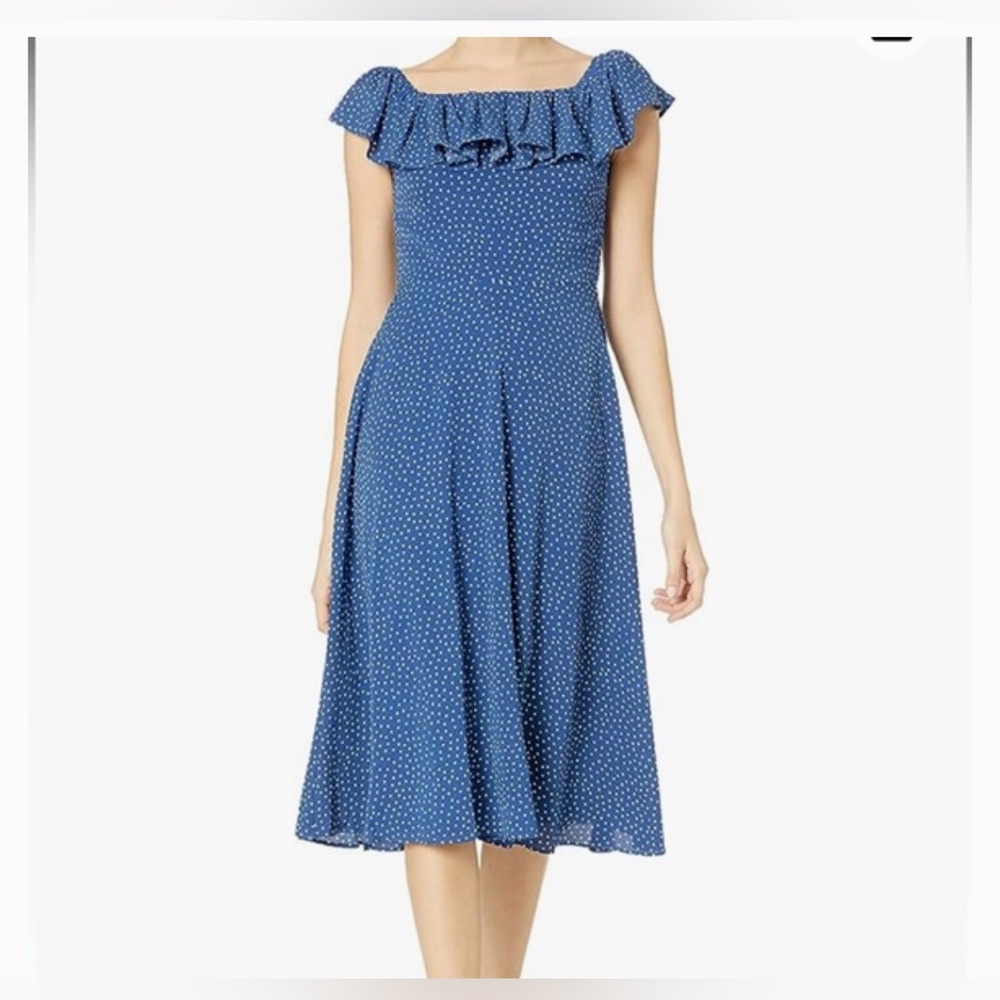 Betsey Johnson Women's Off The Shoulder Ruffled Sway Dress ,Size 2